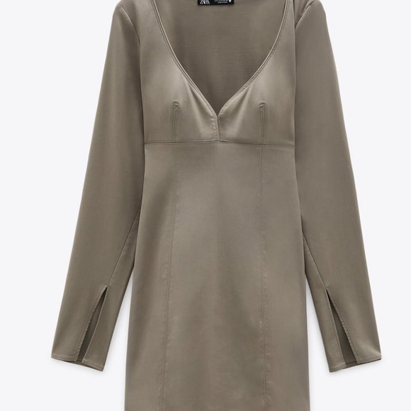 NWT Zara Sweetheart Neckline Dress Size L - Picture 3 of 10